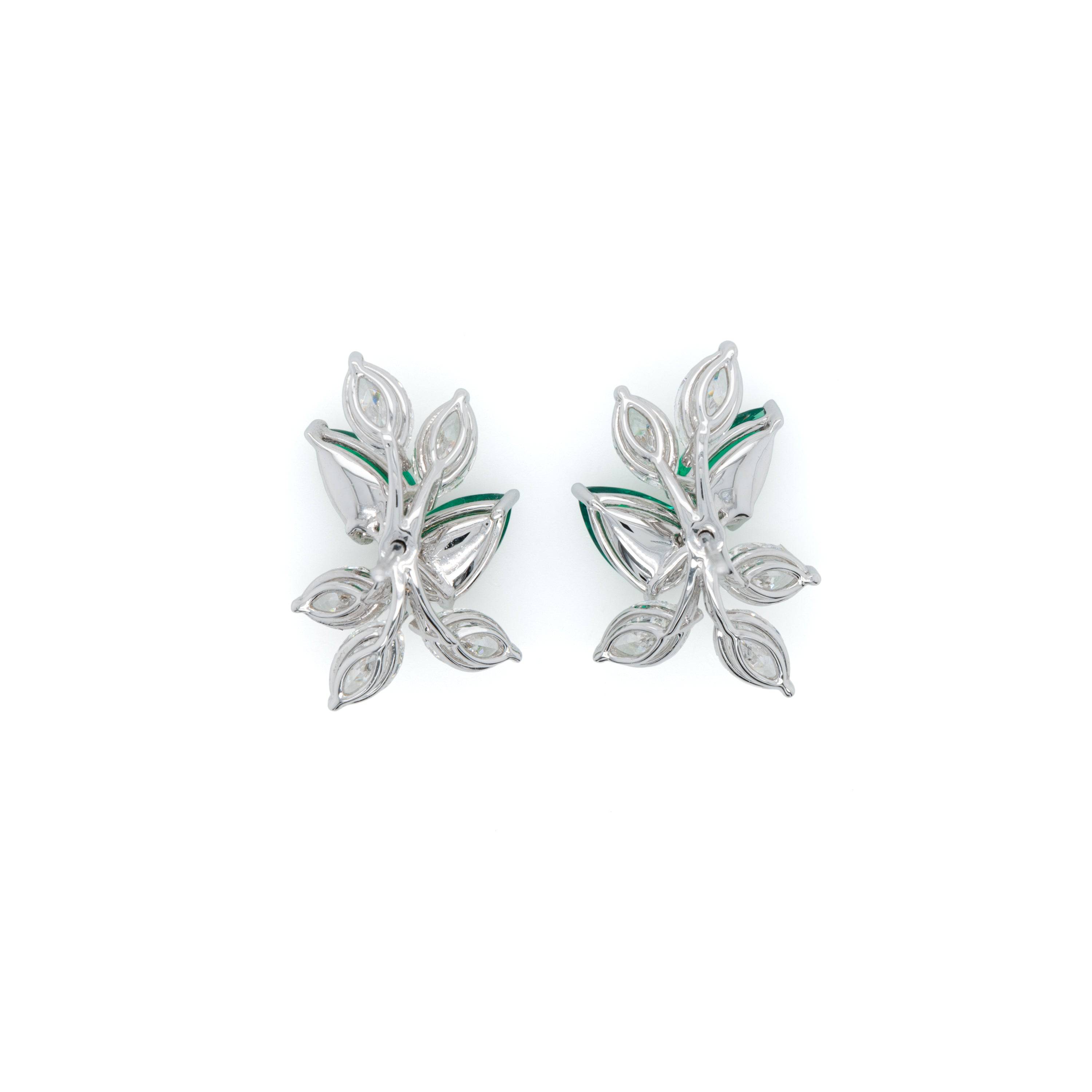 Transformational Emerald Earrings/Diamond Jackets - K.S. Sze & Sons