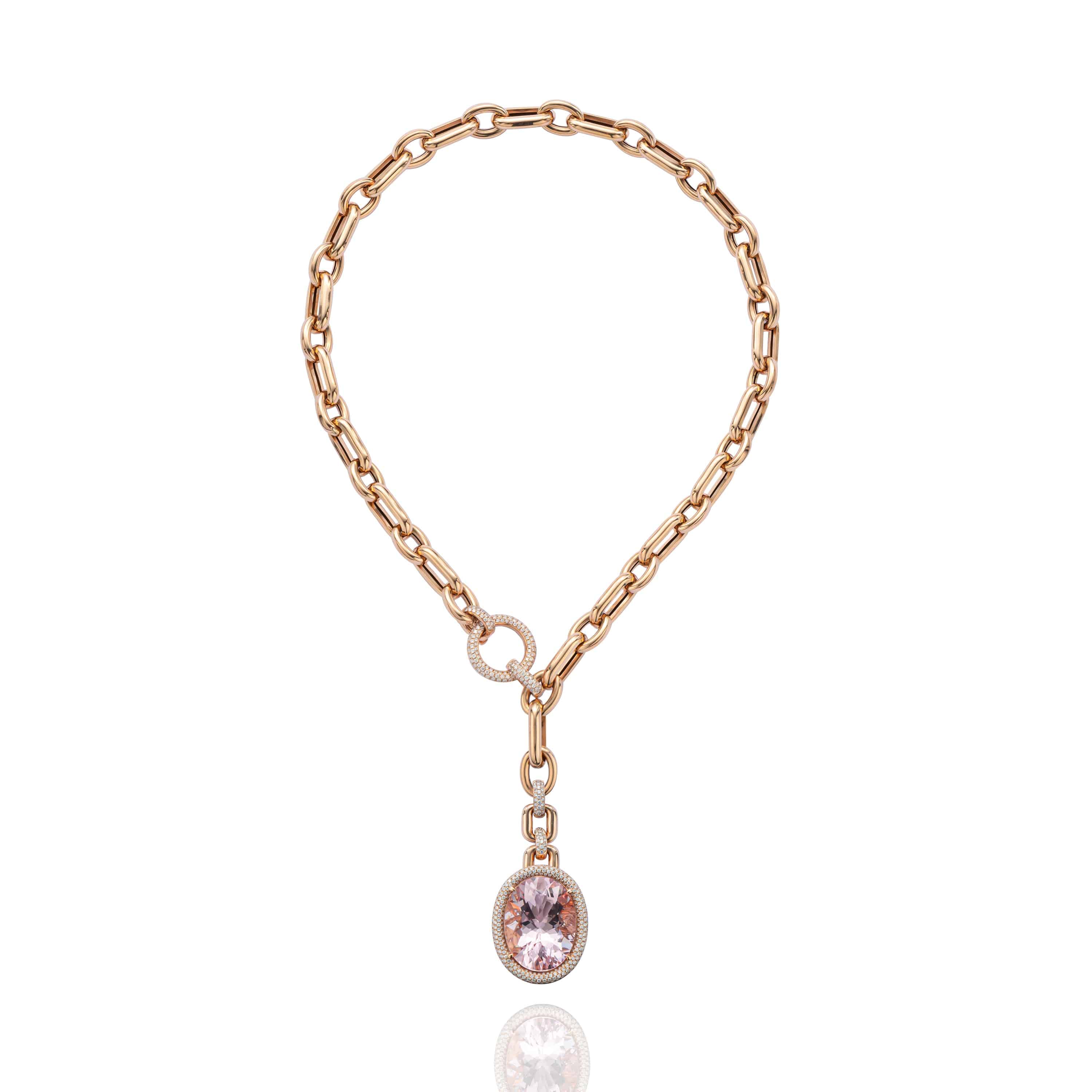 Transformational Morganite & Diamond Necklace - K.S. Sze & Sons