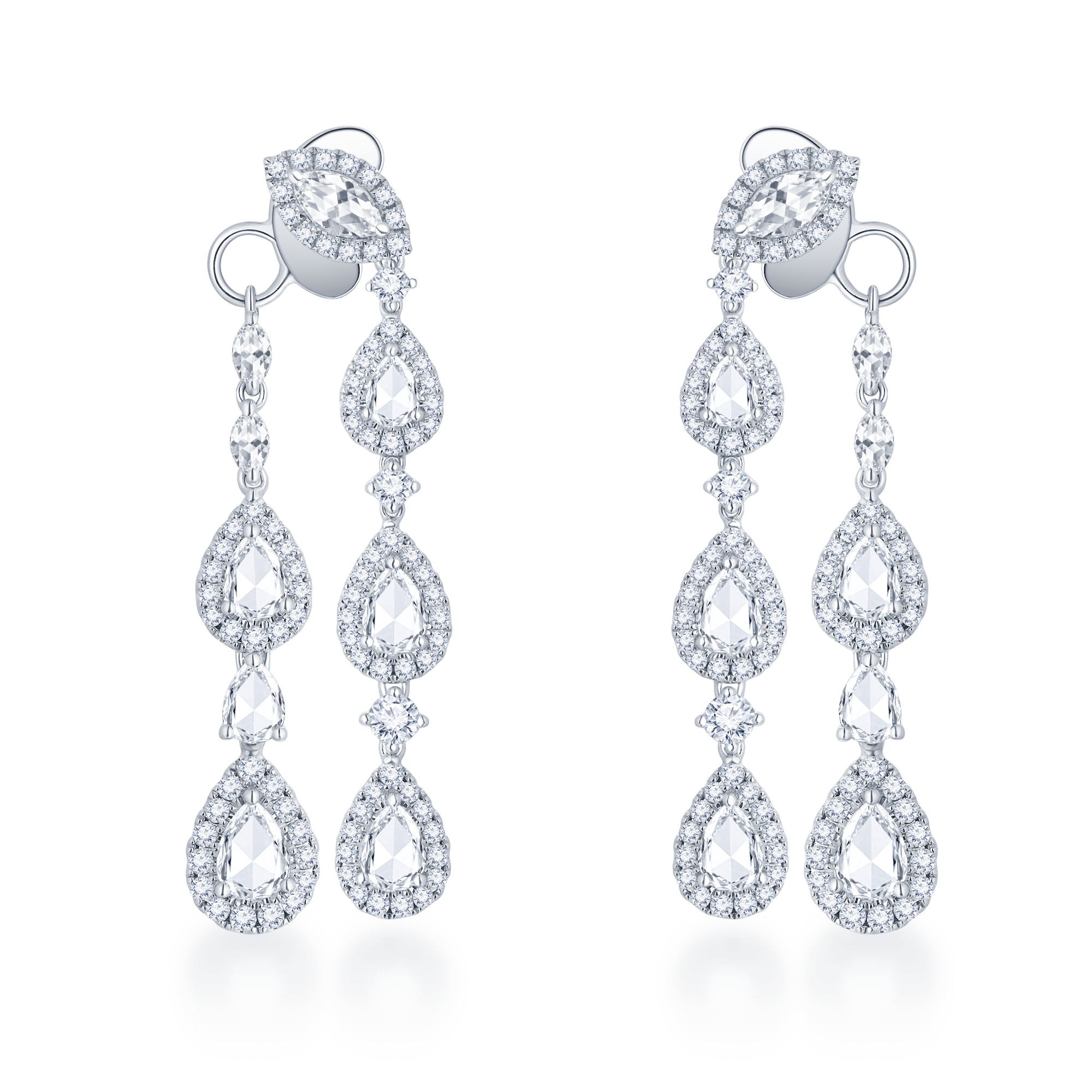 Transformational Rose Cut Diamond Earrings - K.S. Sze & Sons