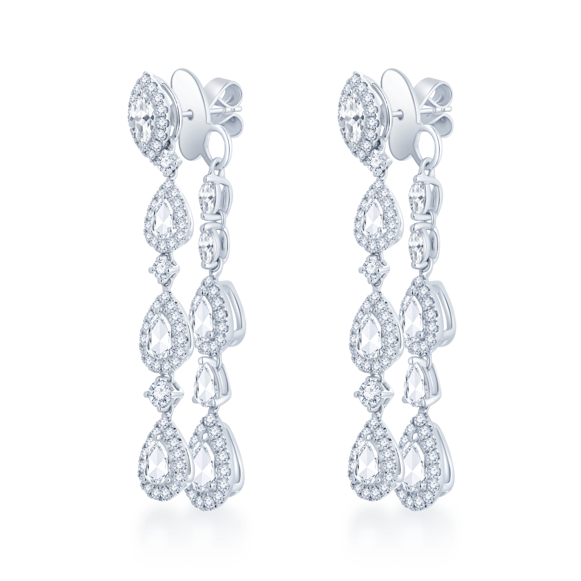 Transformational Rose Cut Diamond Earrings - K.S. Sze & Sons