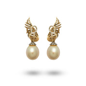 Transformational South Sea Pearl & Brown Diamond Earrings - K.S. Sze & Sons