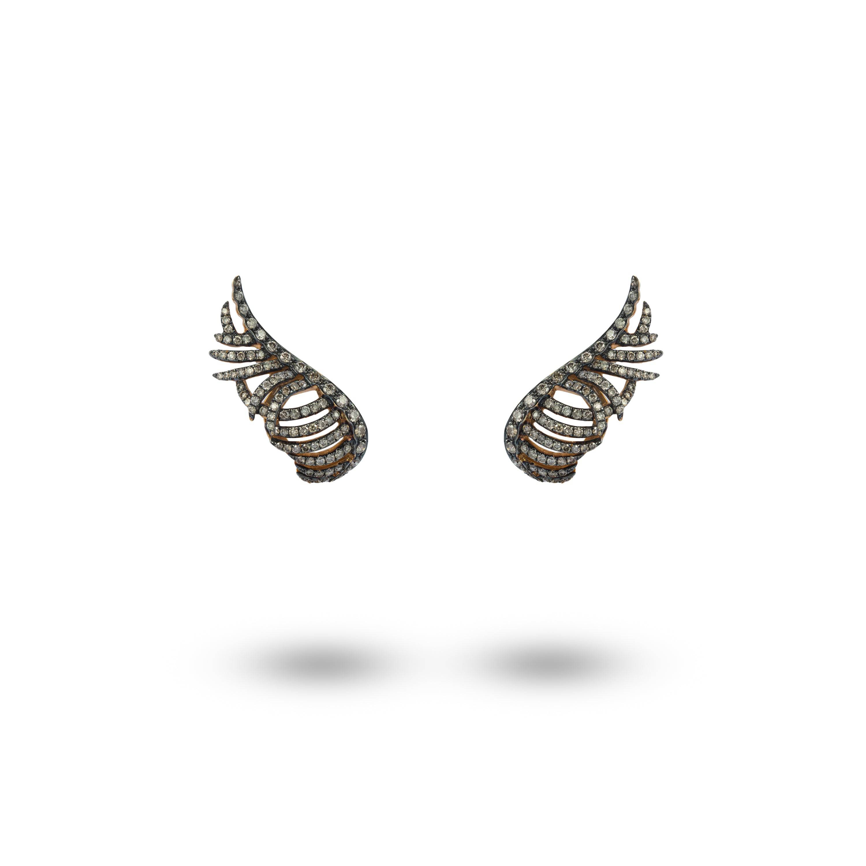 Transformational South Sea Pearl & Brown Diamond Earrings - K.S. Sze & Sons