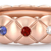 FABERGE Multicolor Petite Brushed Ring - K.S. Sze & Sons