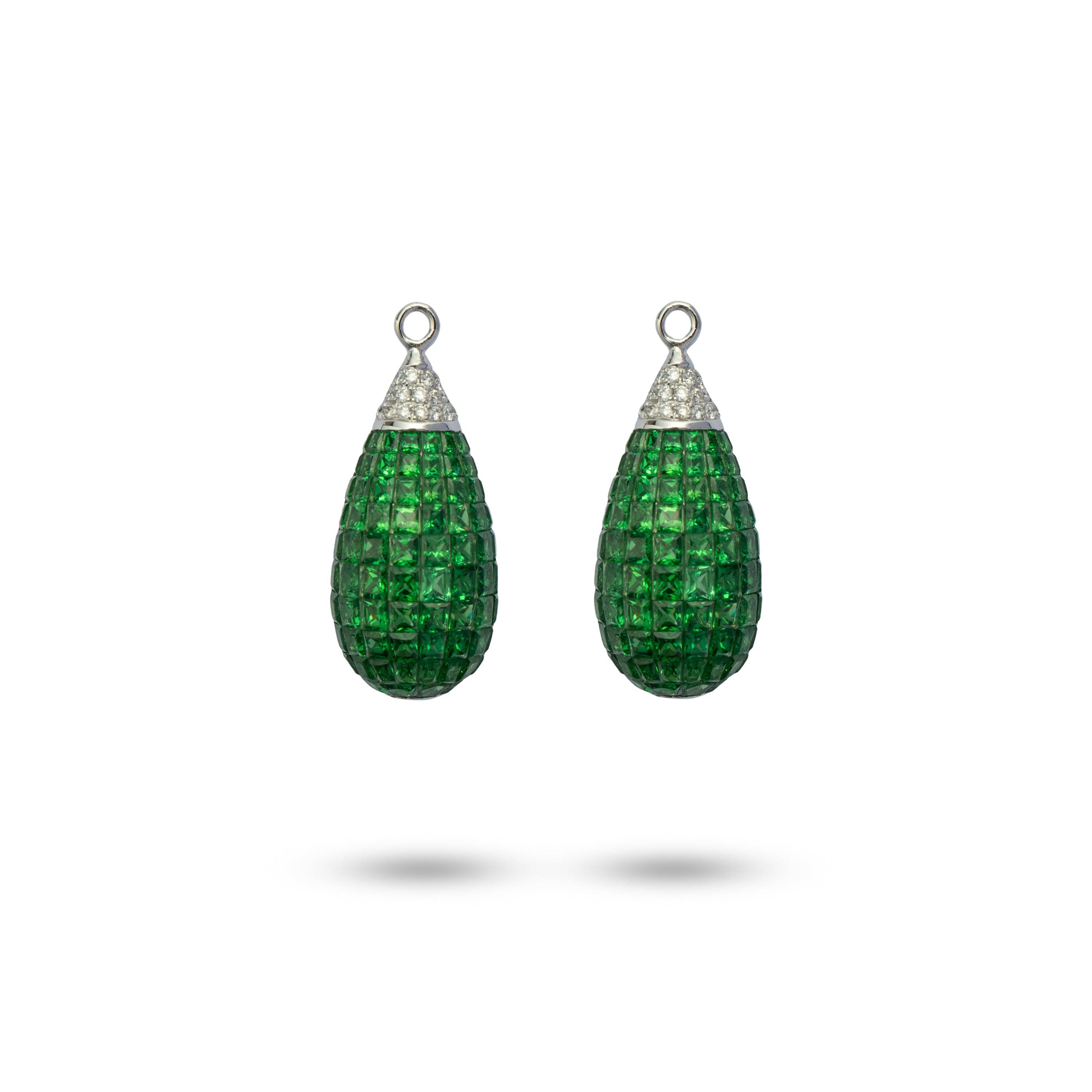 Tsavorite & Diamond Earrings - K.S. Sze & Sons
