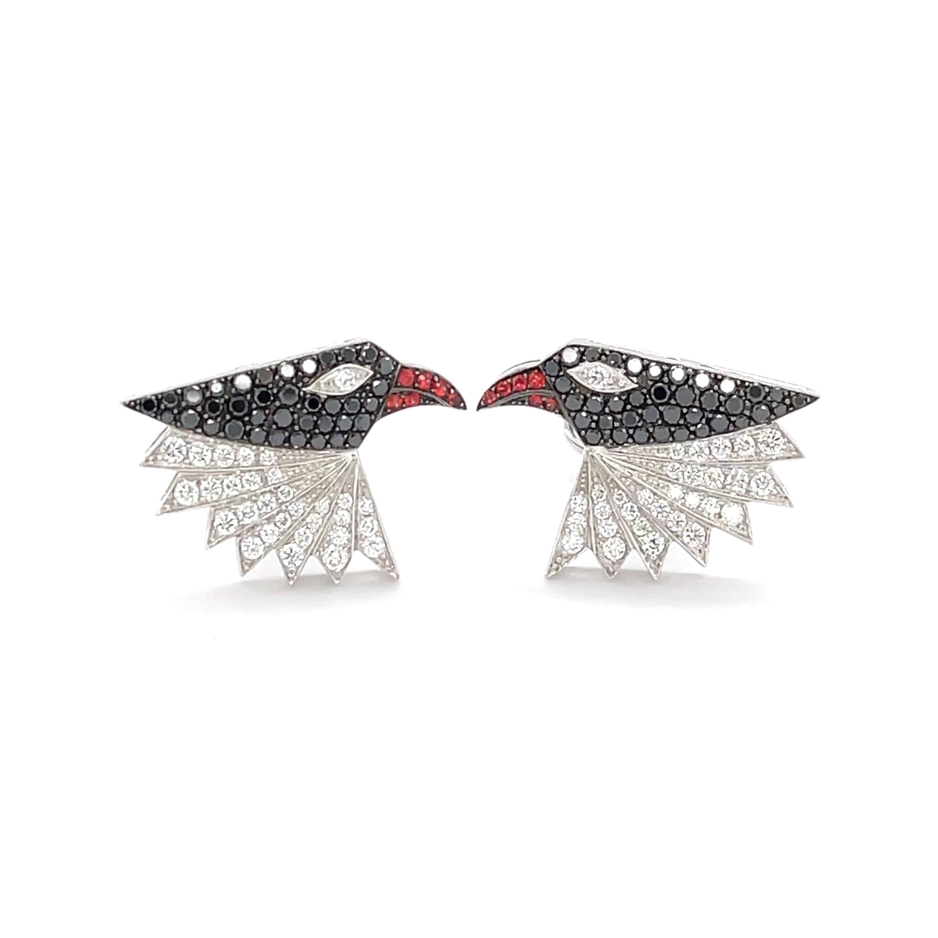 White and Black Diamond Cufflinks - K.S. Sze & Sons