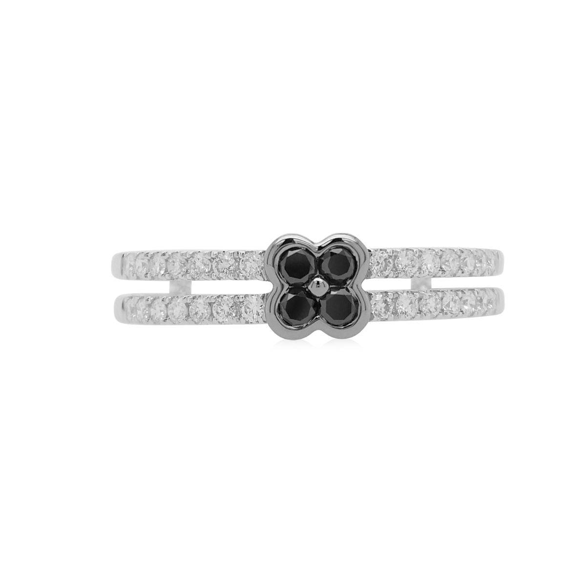 White & Black Diamond Ring - K.S. Sze & Sons