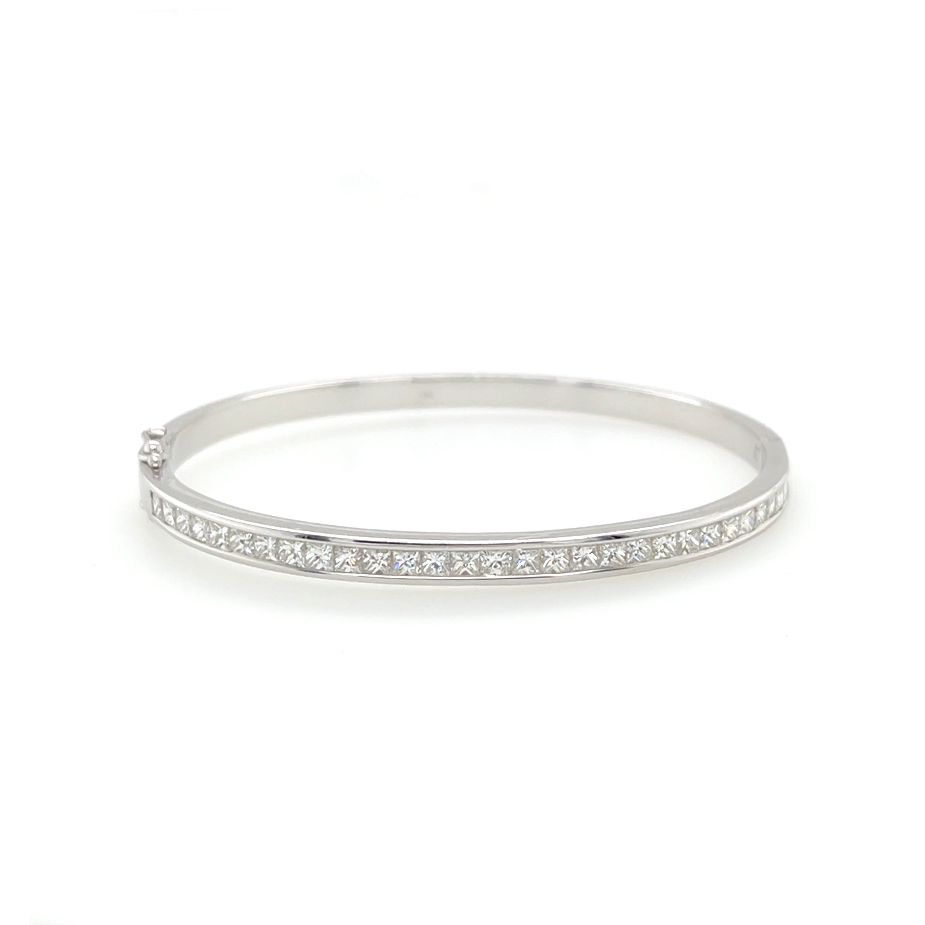 White Diamond Bangle - K.S. Sze & Sons