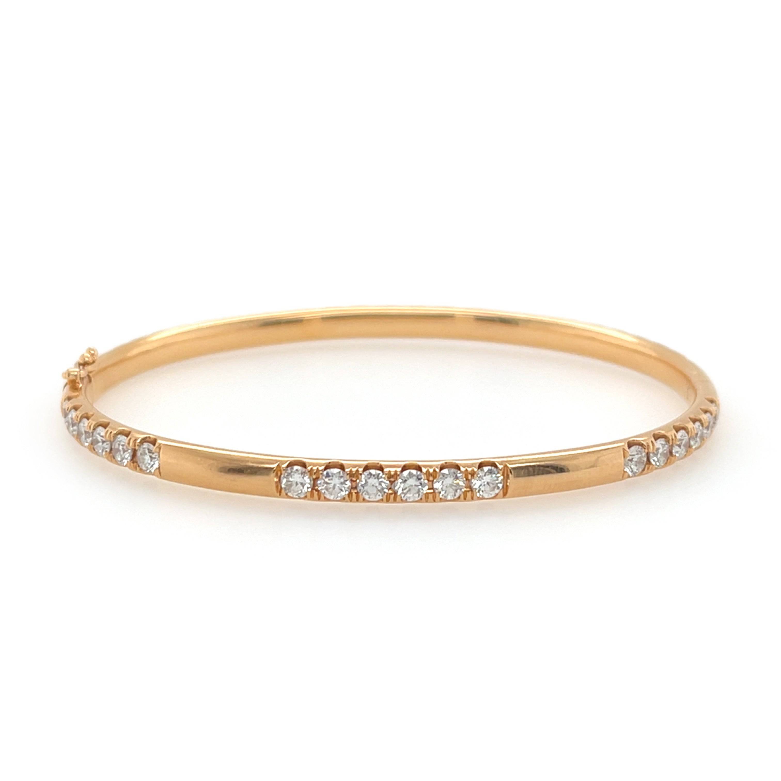 White Diamond Bangle - K.S. Sze & Sons