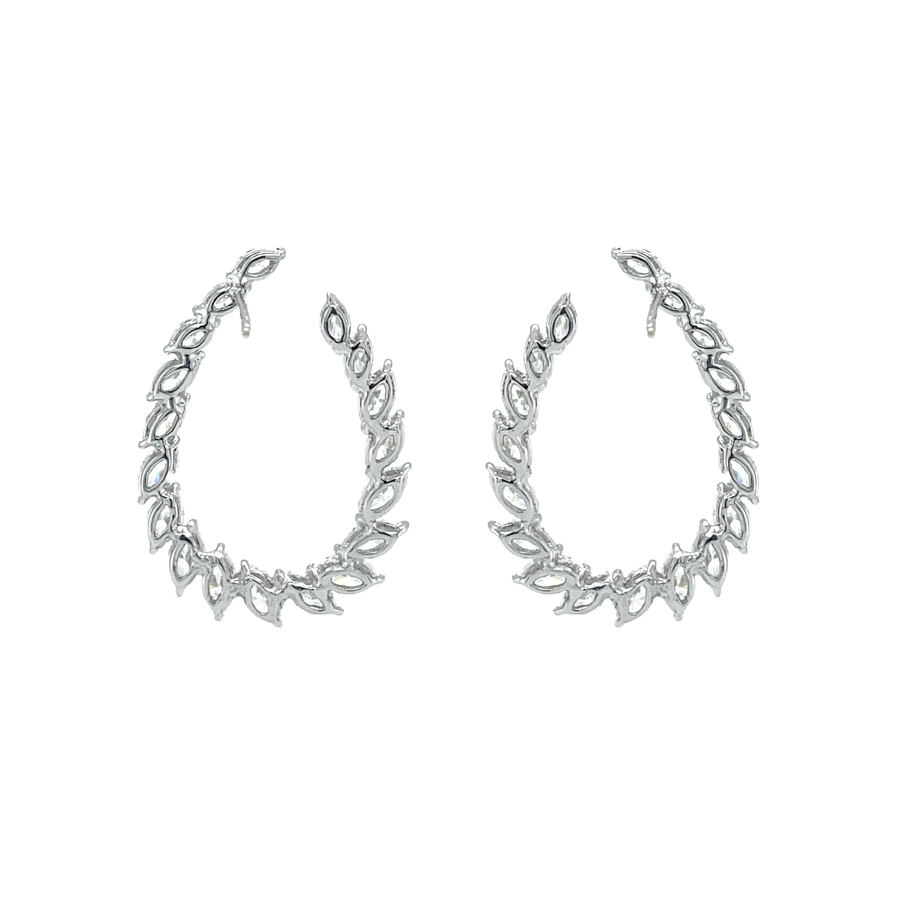 White Diamond Cocktail Earrings - K.S. Sze & Sons