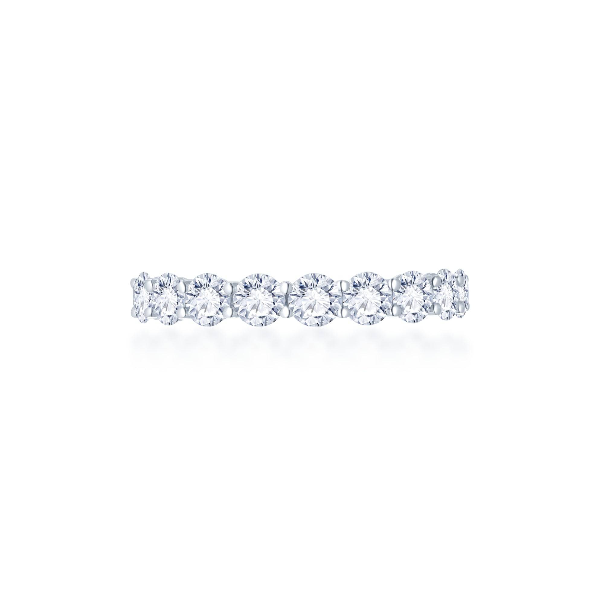 White Diamond Half Eternity Ring - K.S. Sze & Sons
