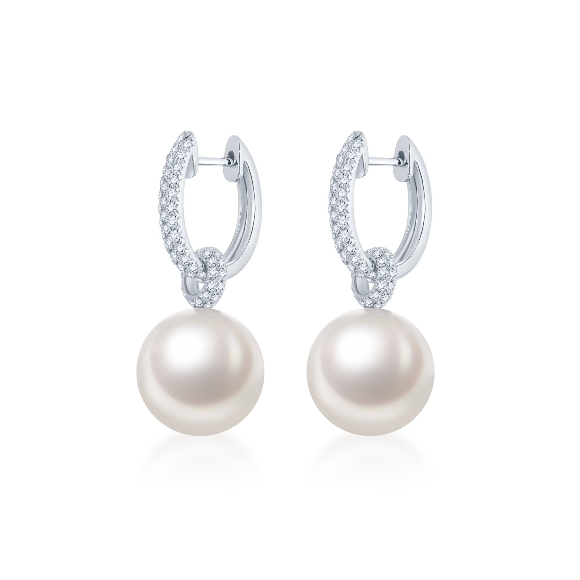 White South Sea Pearl Earrings - K.S. Sze & Sons