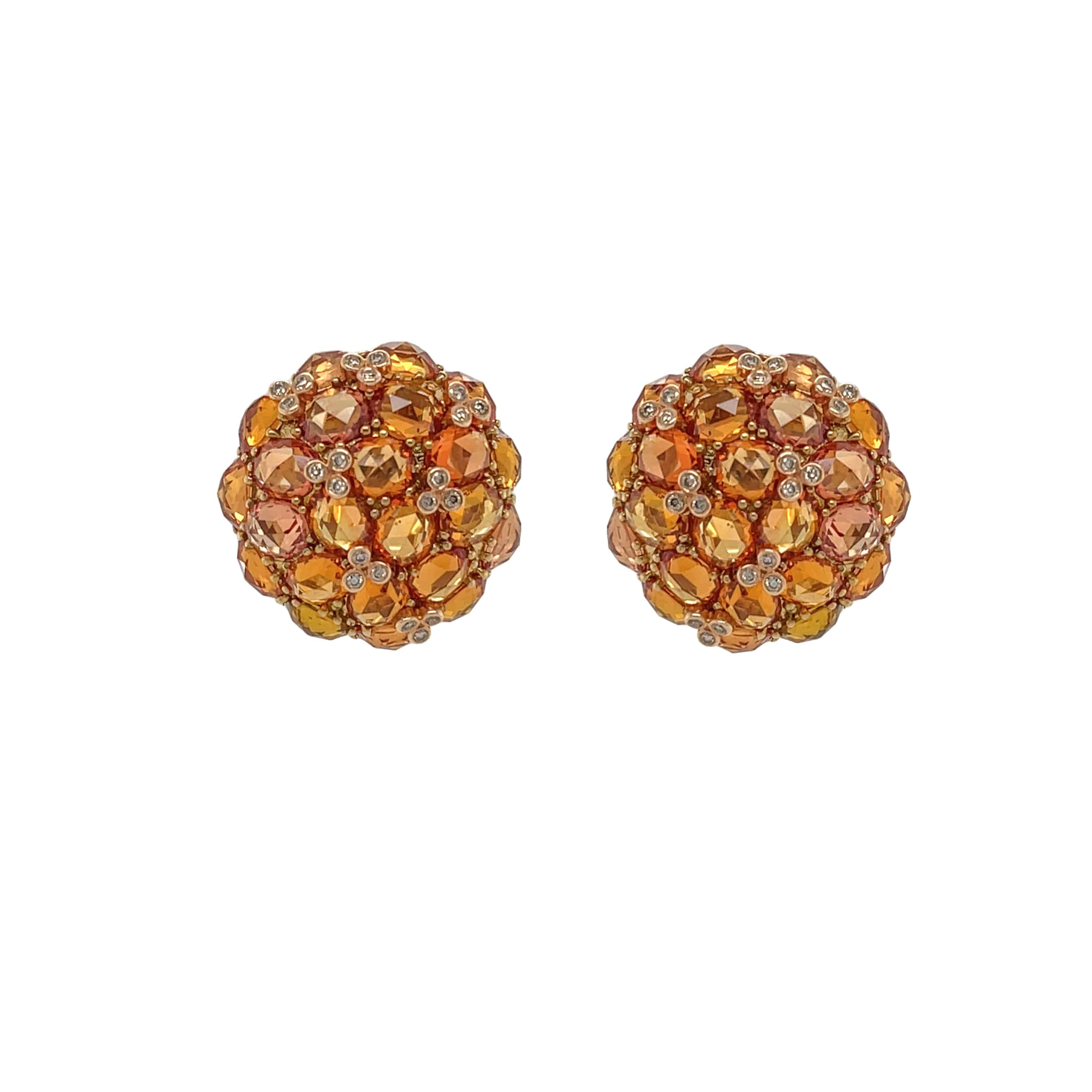 Yellow Sapphire & Diamond Earrings - K.S. Sze & Sons