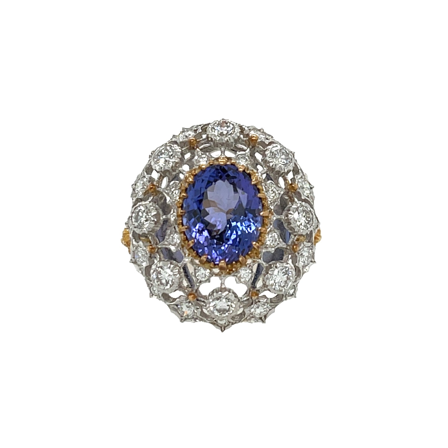 18K Tanzanite & Diamond Ring - K.S. Sze & Sons