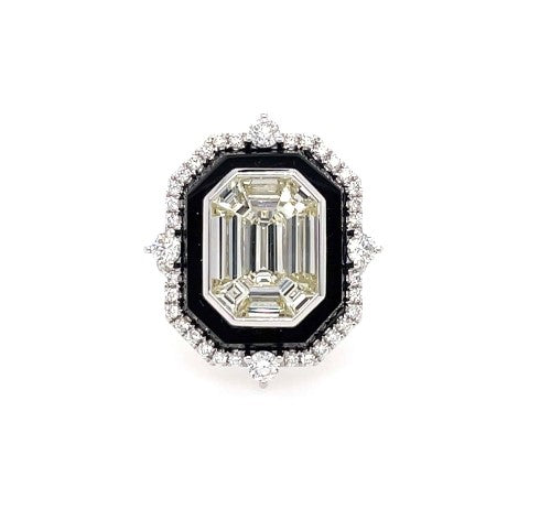 18K Art-Deco Diamond Ring - K.S. Sze & Sons