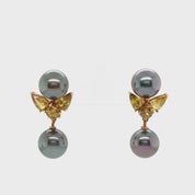 Tahitian South Sea Pearl & Sphene Earrings