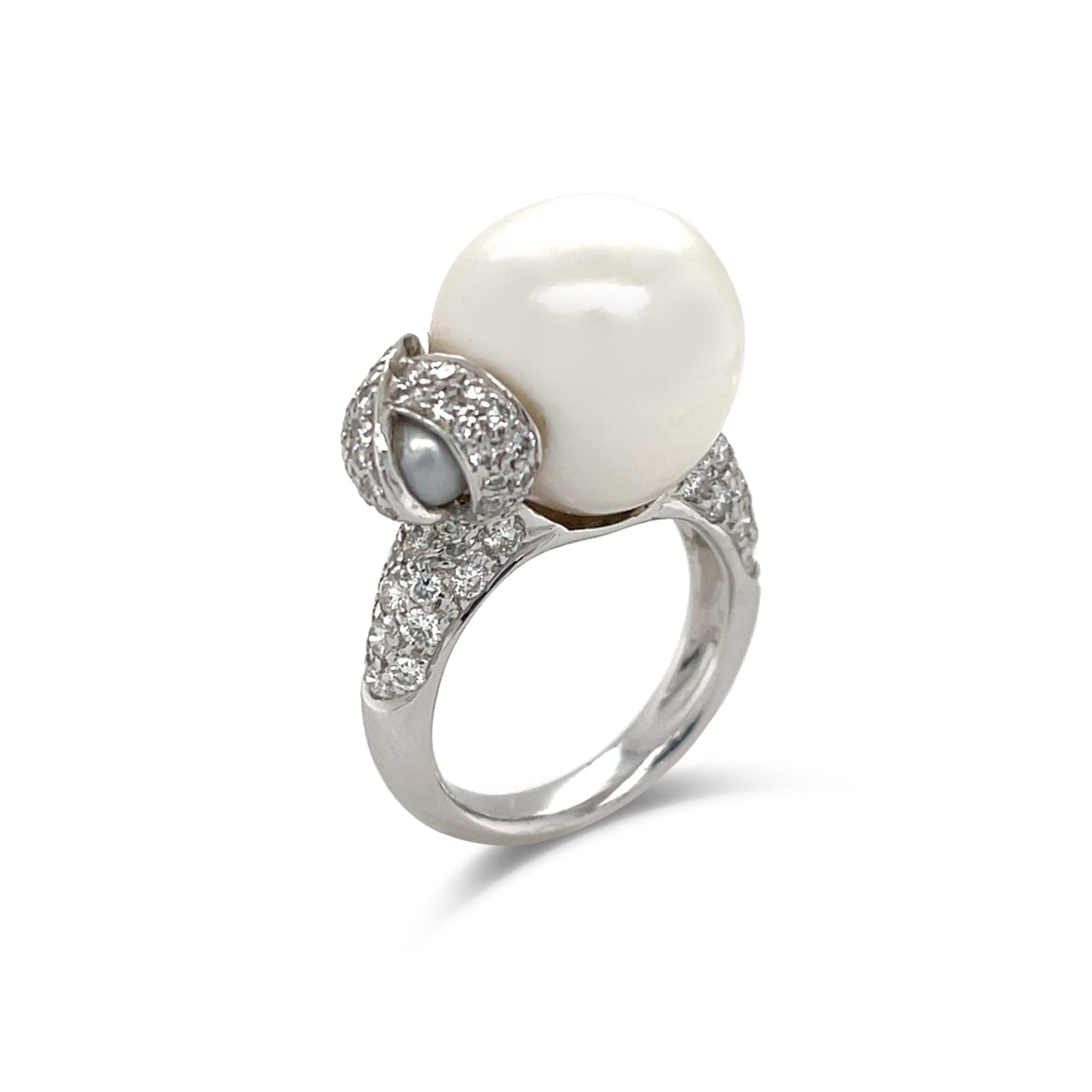 18K South Sea Pearl & Diamond Ring - K.S. Sze & Sons