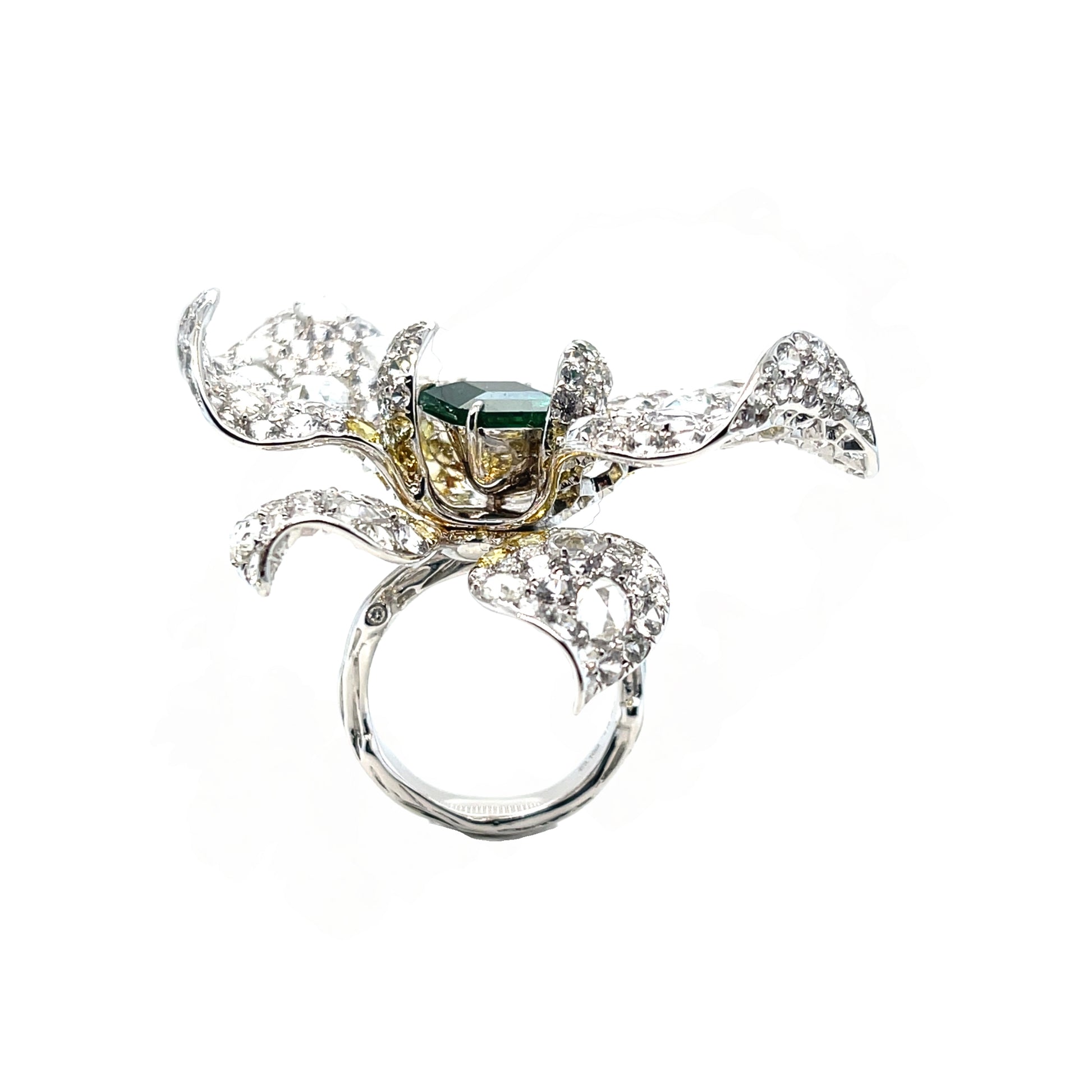 Emerald, Color Sapphire & Diamond Ring - K.S. Sze & Sons