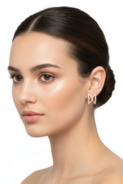 The Big Z Ear Studs in Rose Gold with Diamonds (Large)