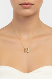 The Big Z Necklace In 18K Gold With Diamonds