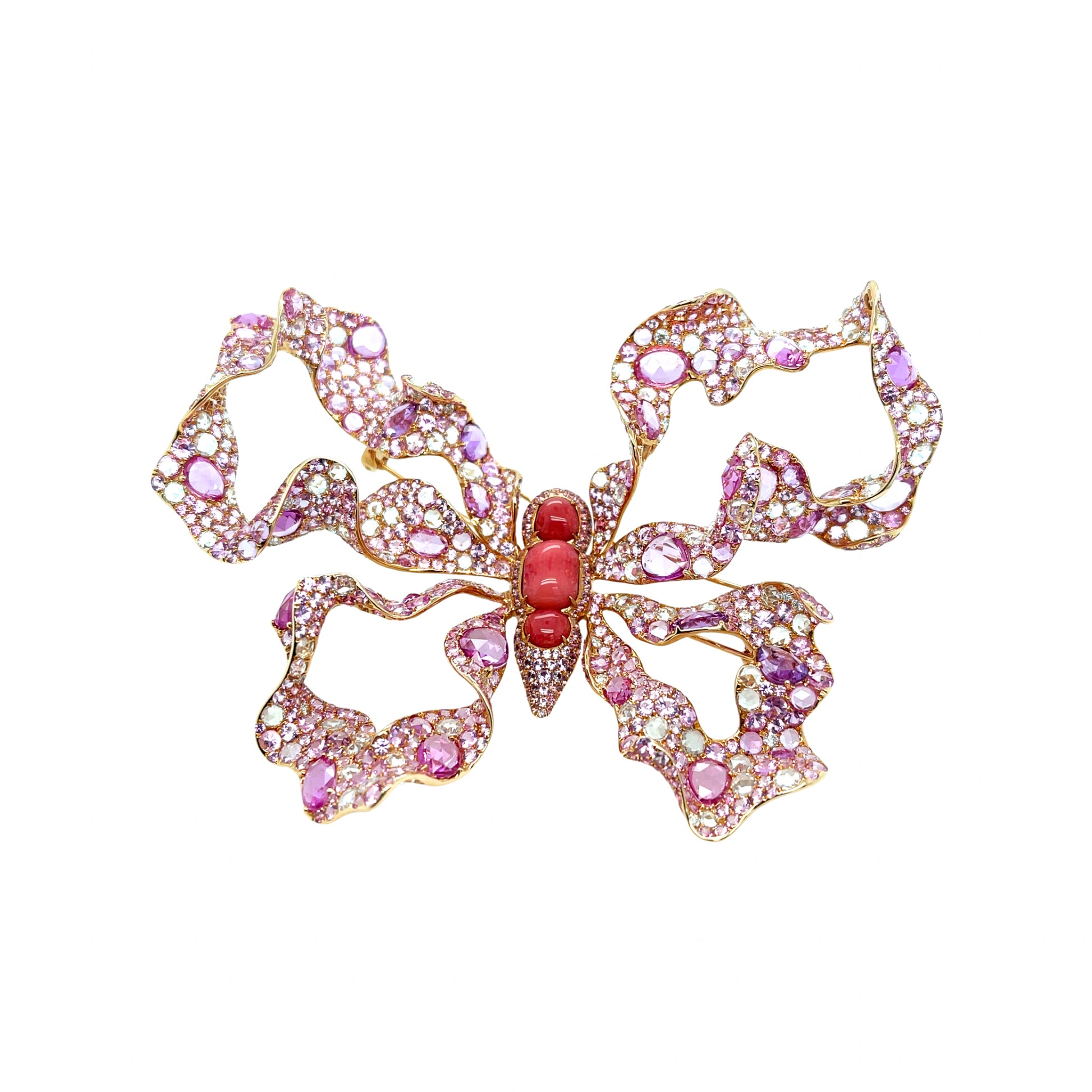 Butterfly Conch Pearl & Diamond Brooch - K.S. Sze & Sons