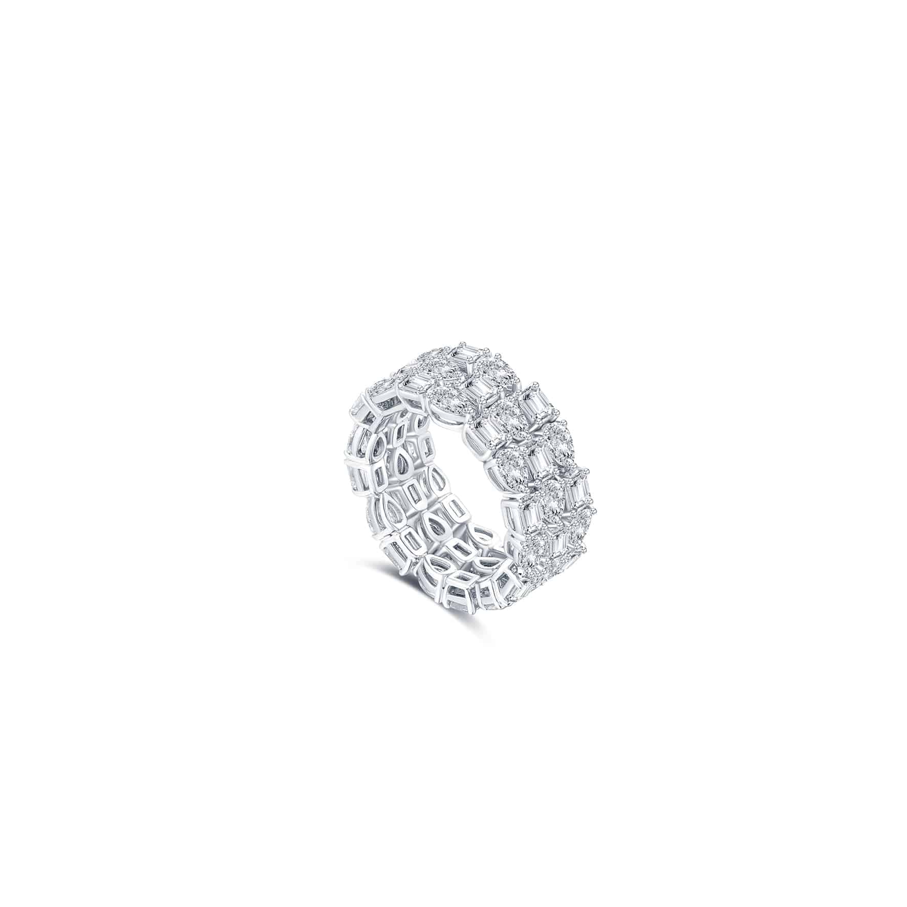 Triple Diamond Eternity Ring - K.S. Sze & Sons