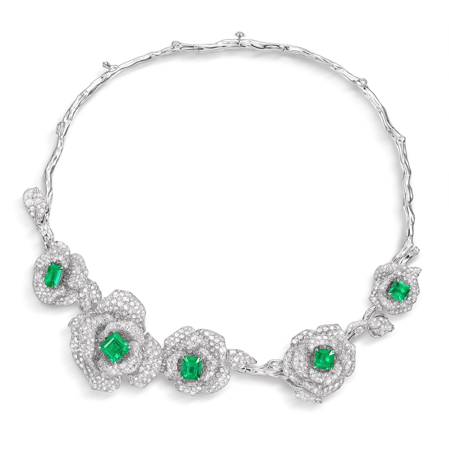 Emerald, Sapphire & Diamond Necklace - K.S. Sze & Sons