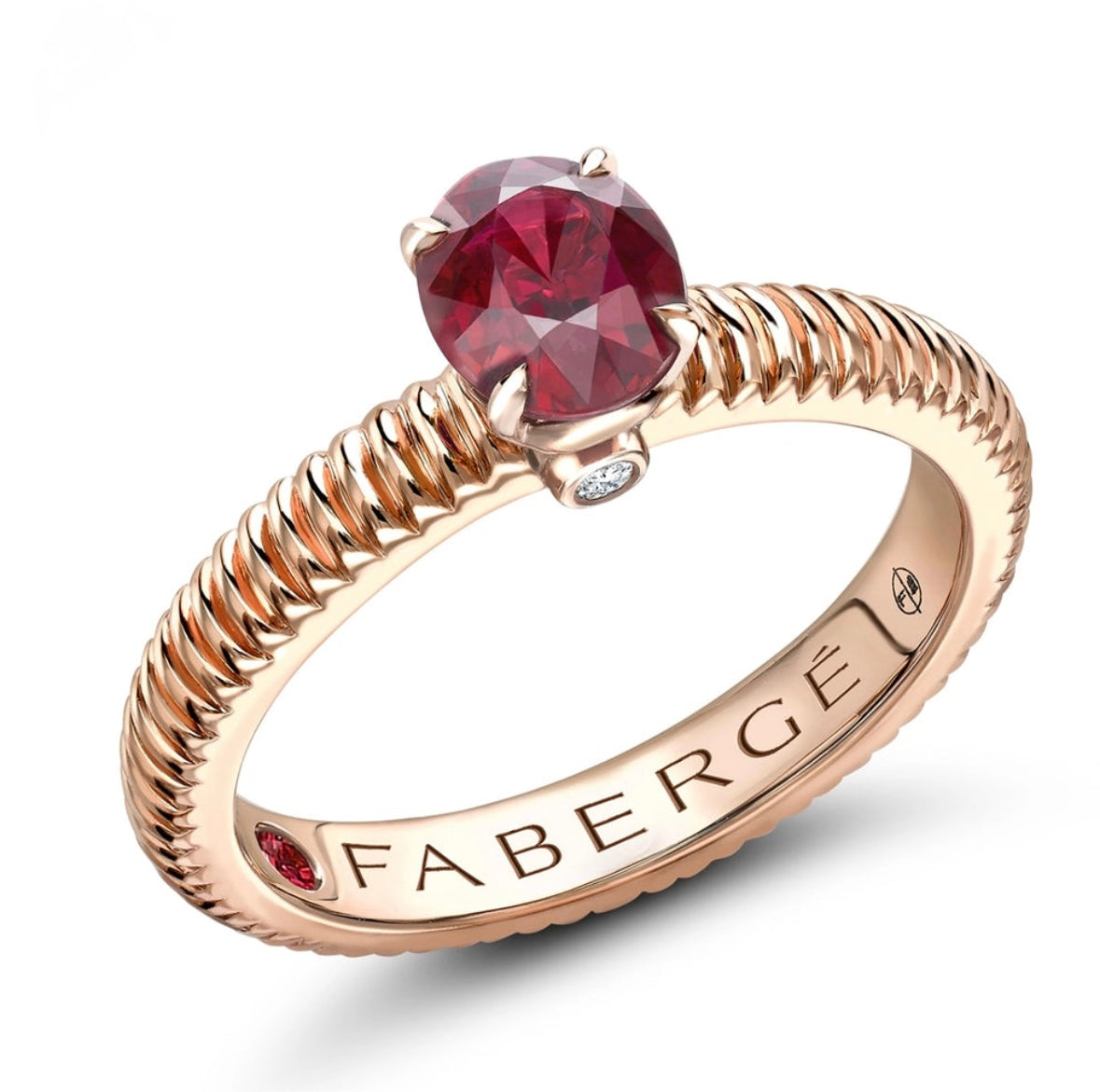FABERGÉ Colours Of Love Fluted Ruby Ring - K.S. Sze & Sons