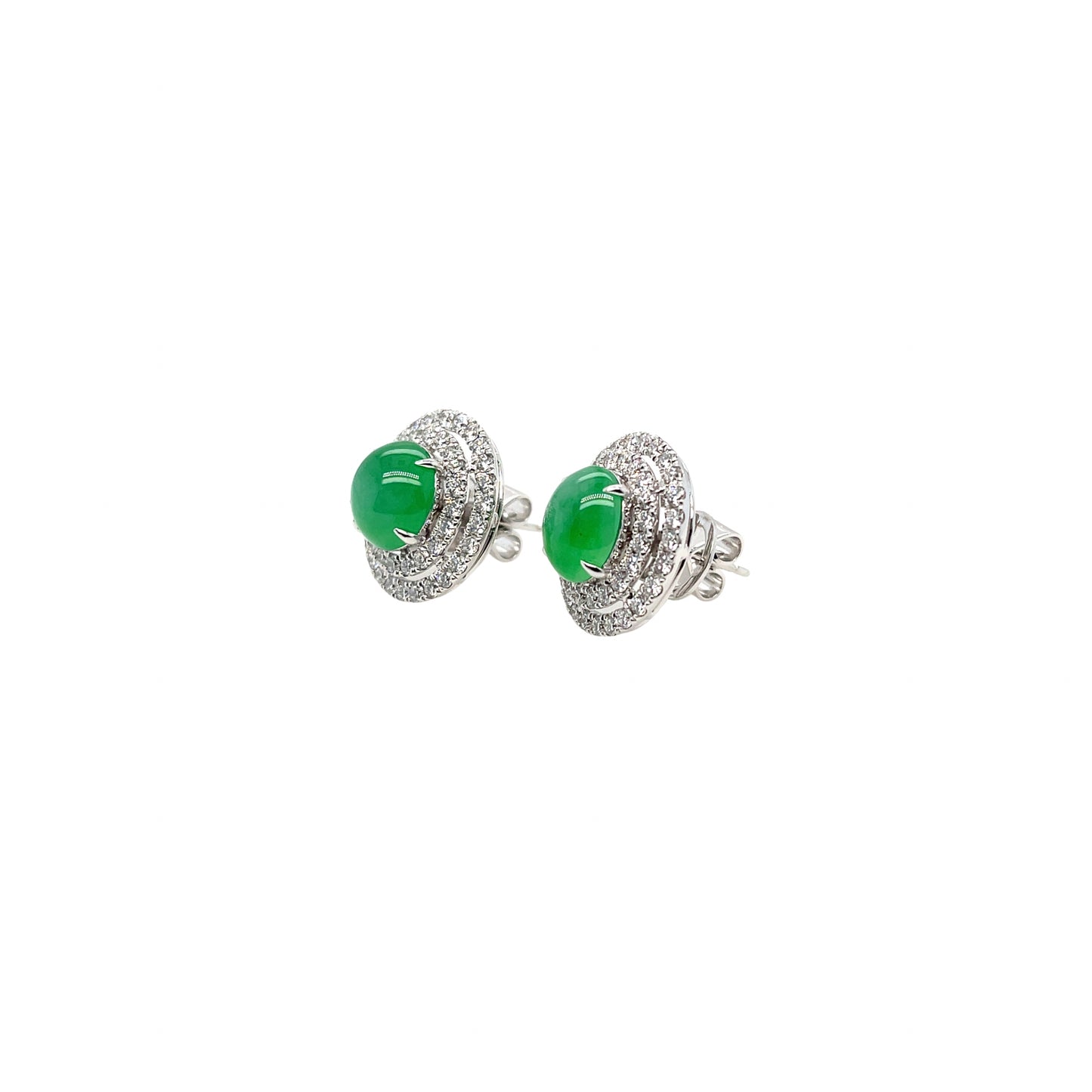 Jade & Diamond Earrings - K.S. Sze & Sons