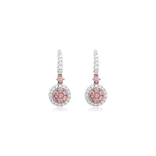 Pink & White Diamond Earrings - K.S. Sze & Sons