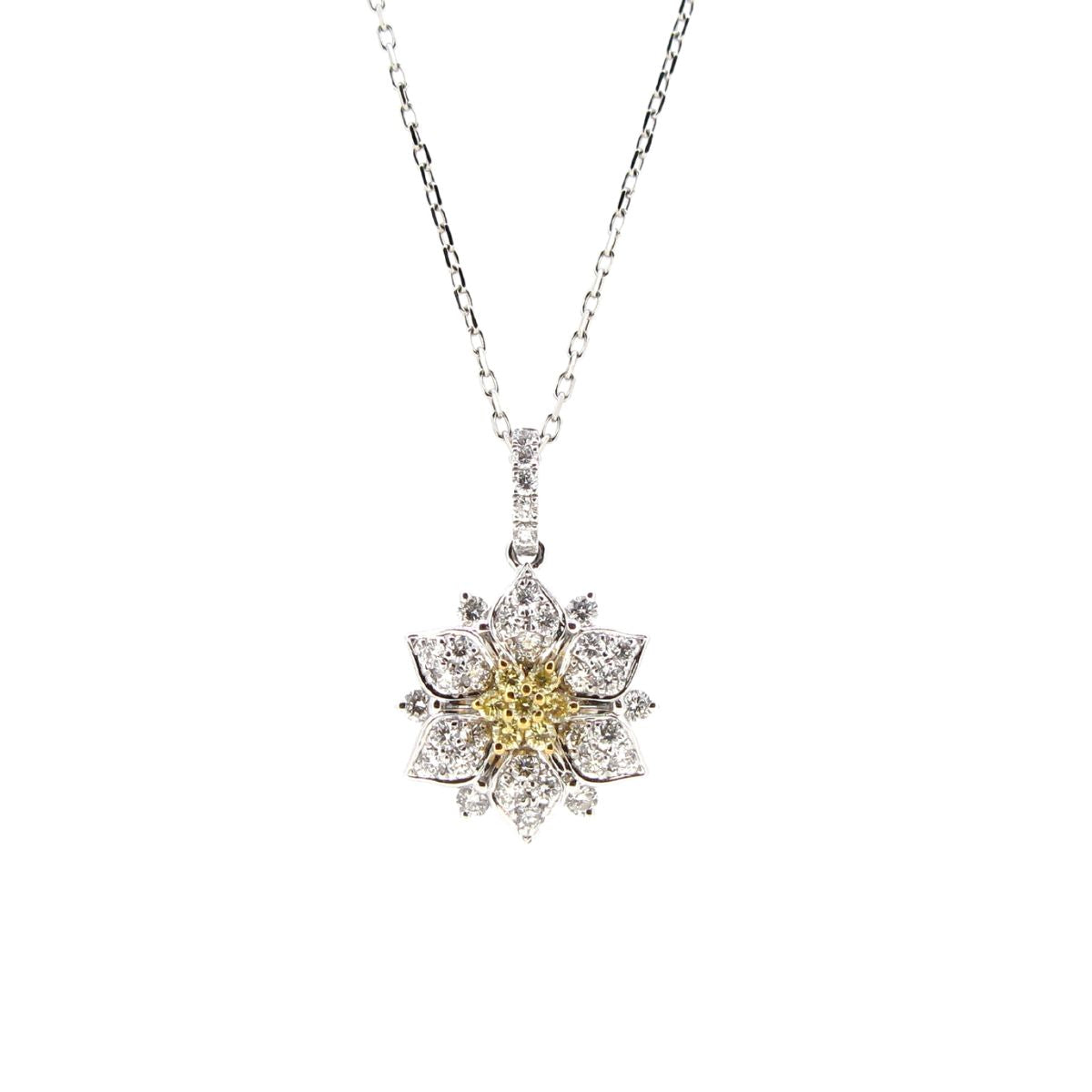 Yellow & White Diamond Necklace - K.S. Sze & Sons