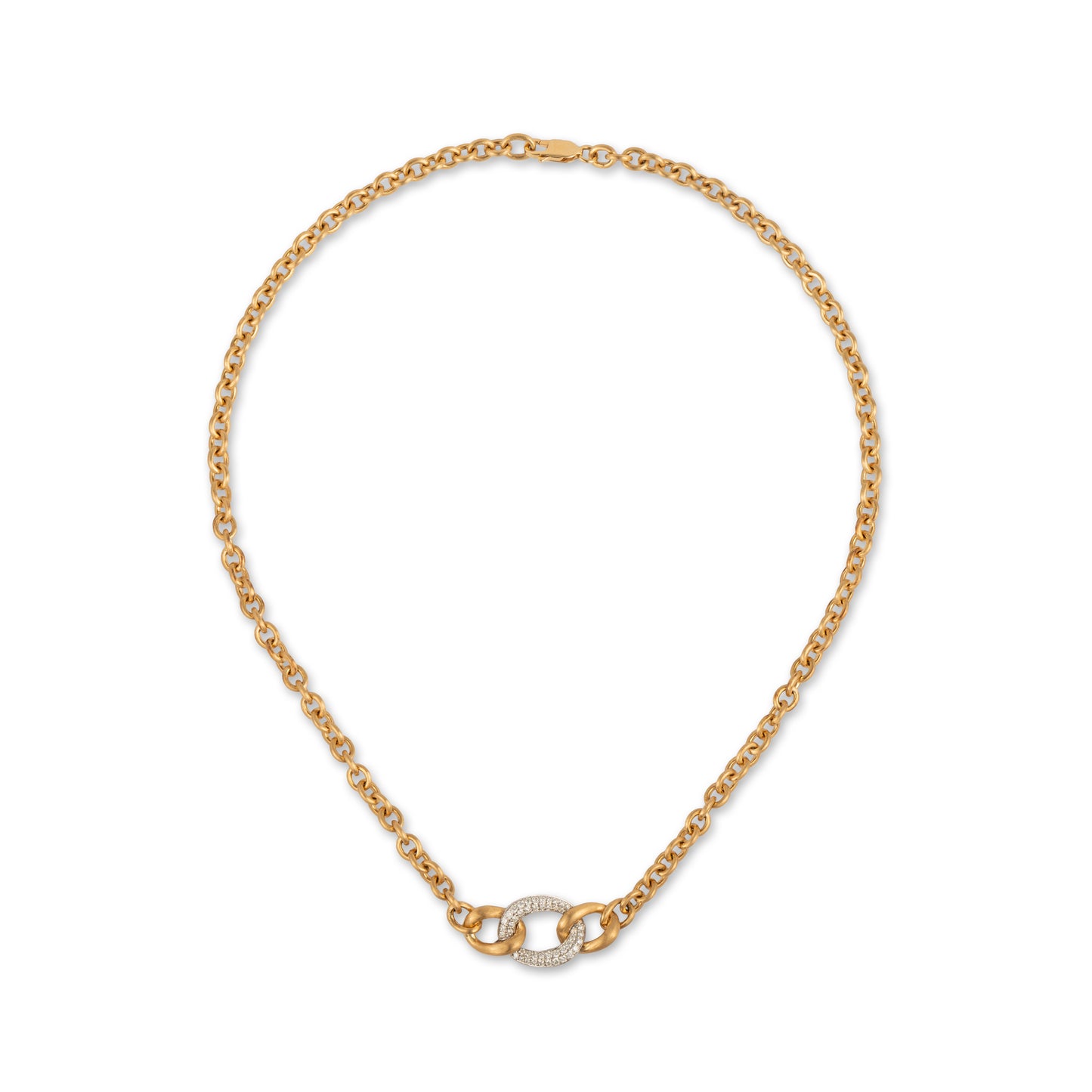 Yellow Gold Diamond Necklace - K.S. Sze & Sons
