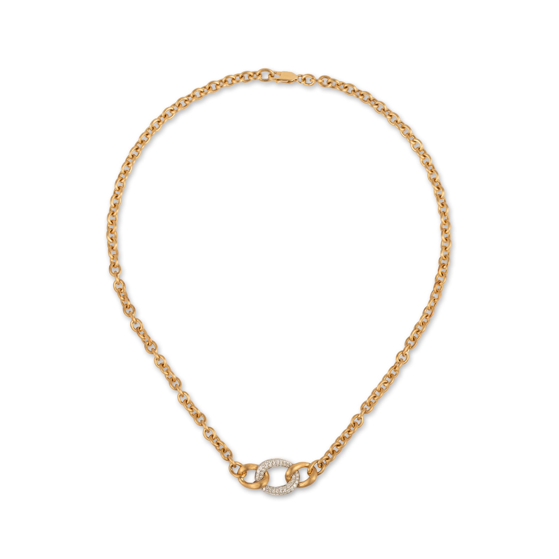 Yellow Gold Diamond Necklace - K.S. Sze & Sons