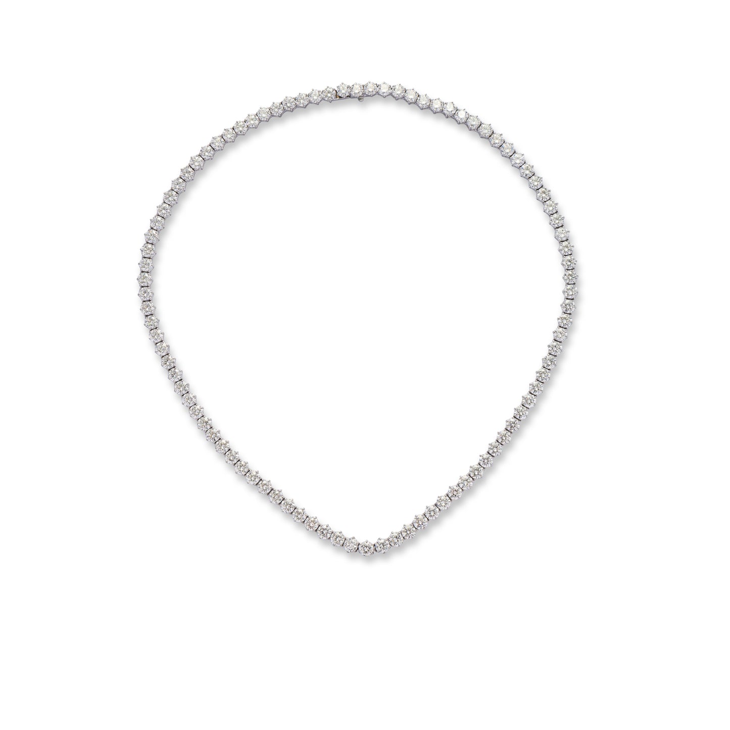 White Diamond Tennis Necklace - K.S. Sze & Sons