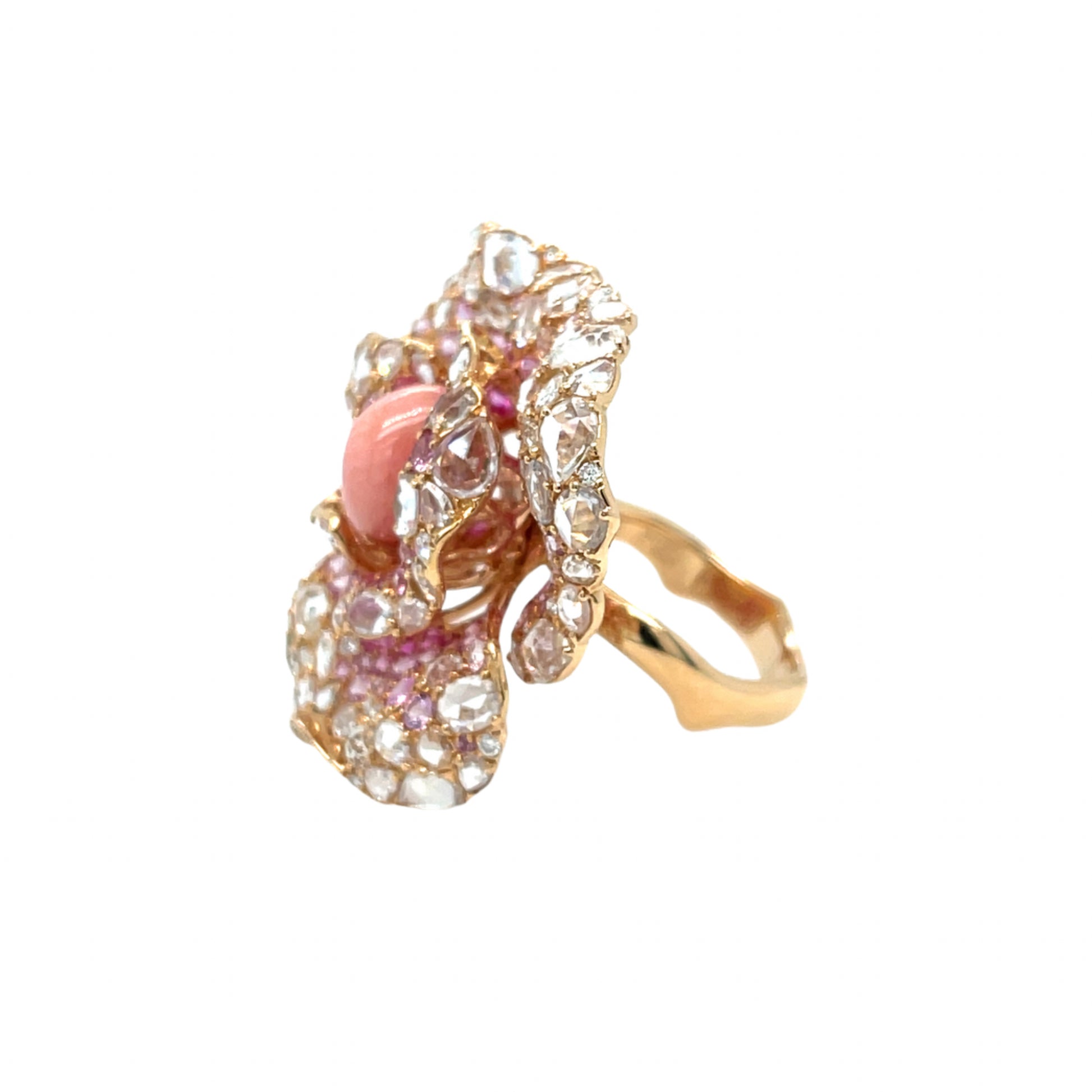 Flora Conch Pearl & Diamond Ring - K.S. Sze & Sons