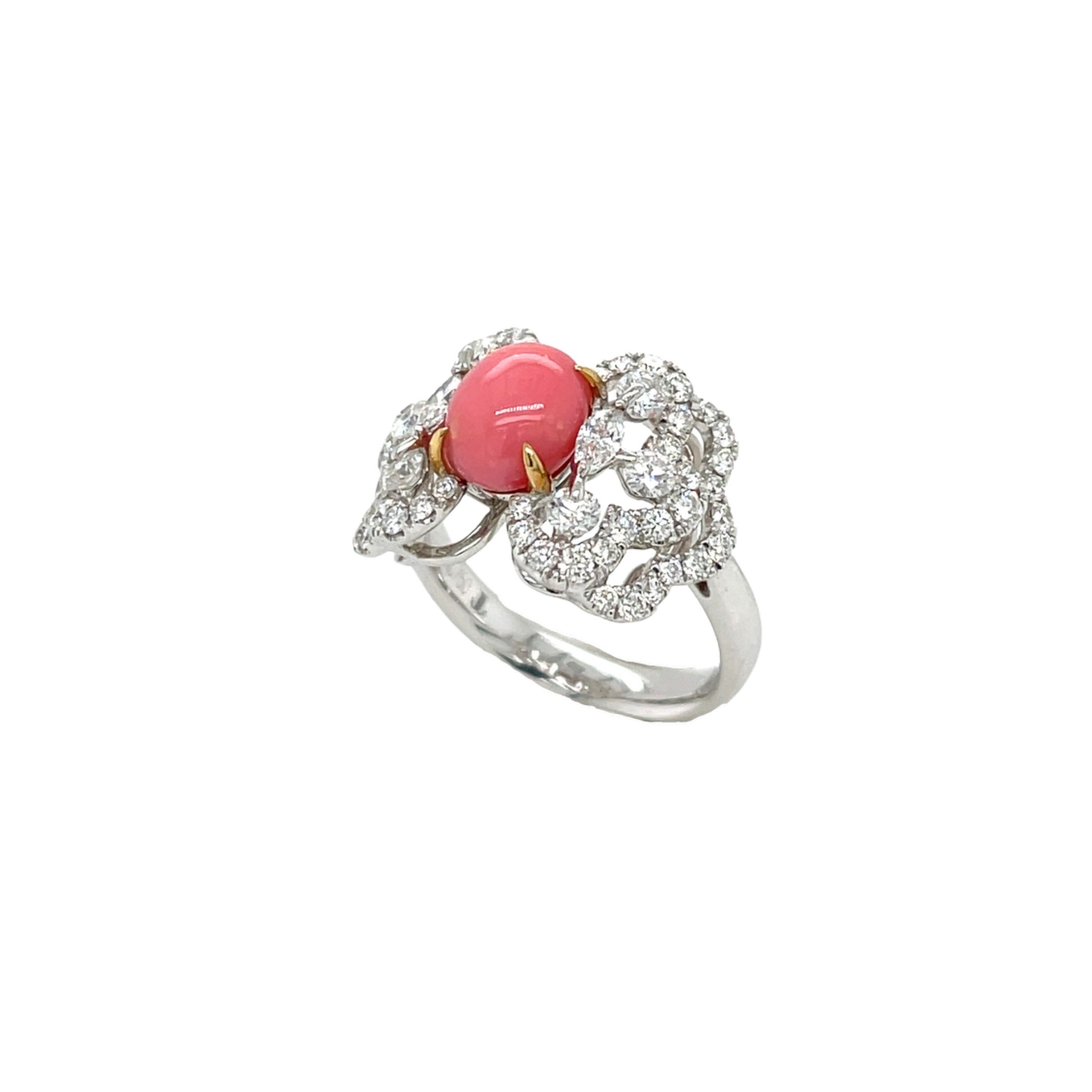 Conch Pearl & Diamond Ring - K.S. Sze & Sons