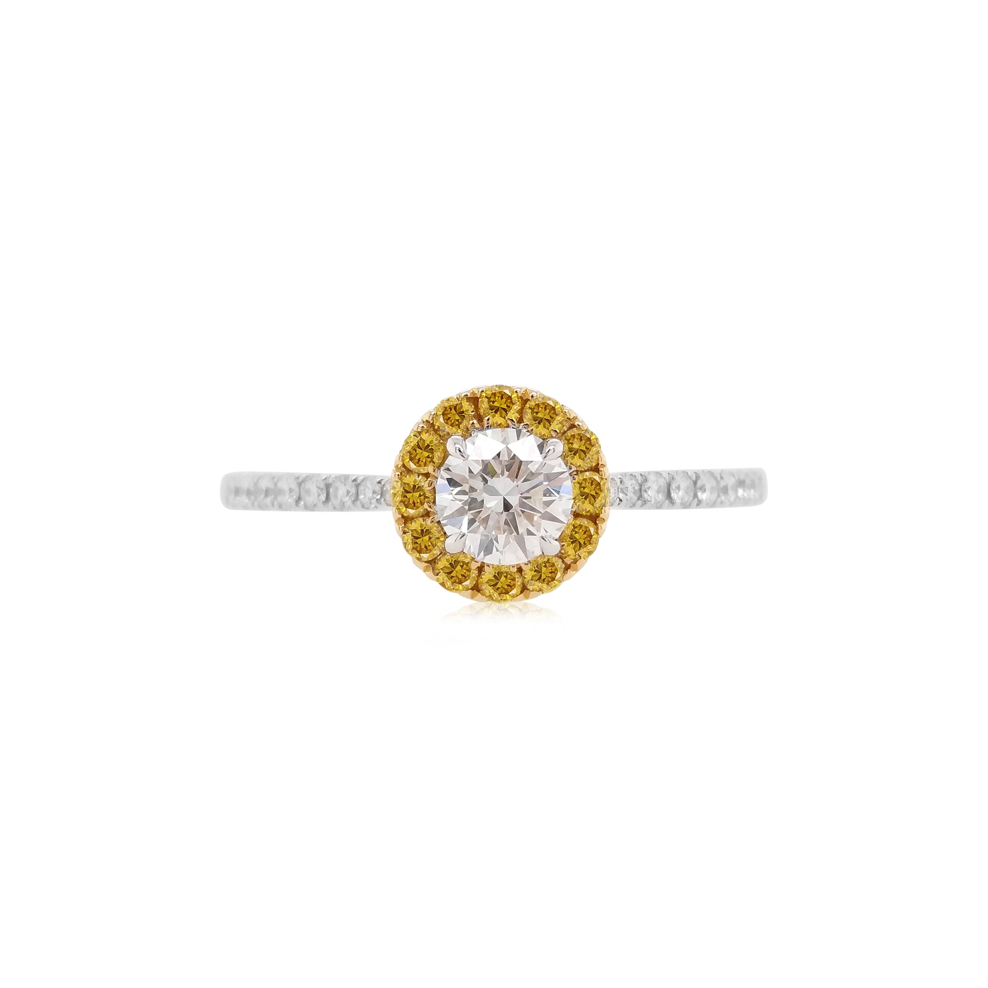 White & Yellow Diamond Ring ( GIA Certificate ) - K.S. Sze & Sons