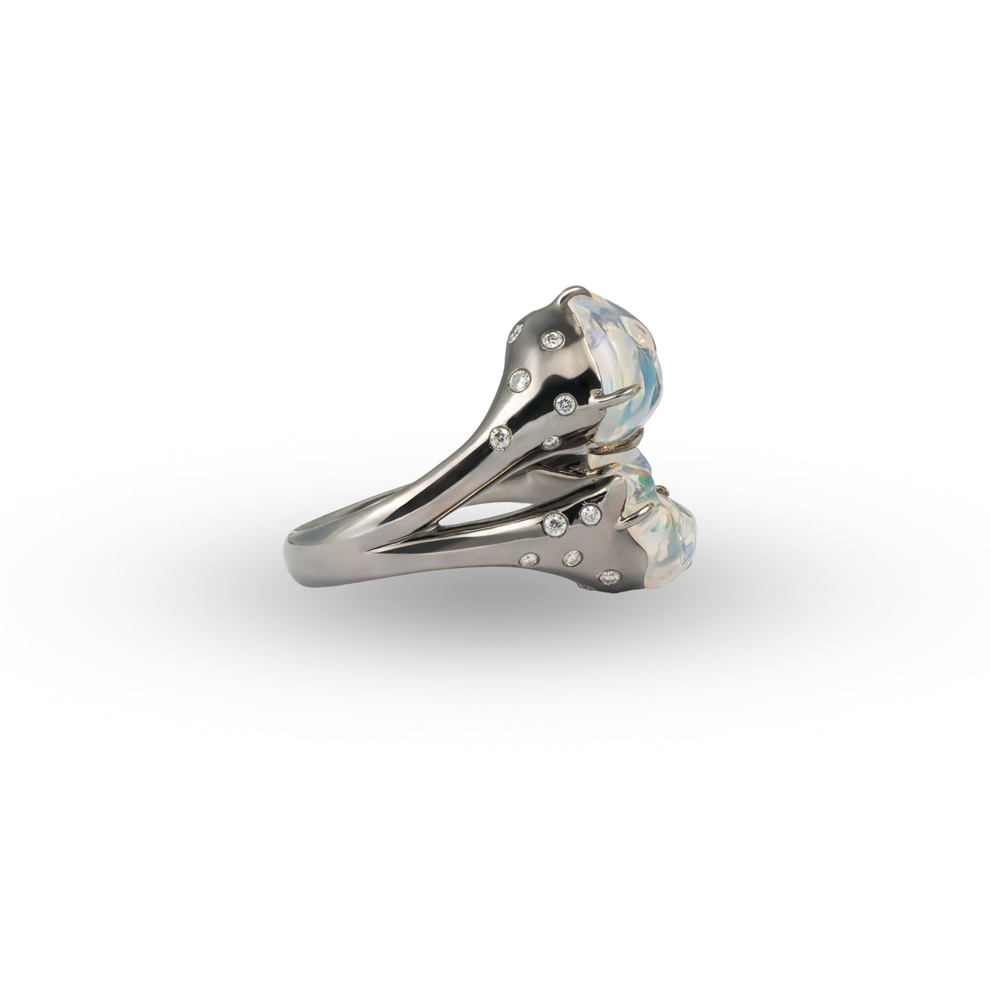 Diamond Opal Ring - K.S. Sze & Sons