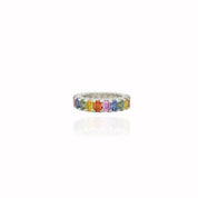 Color Sapphire & Diamond Eternity Ring