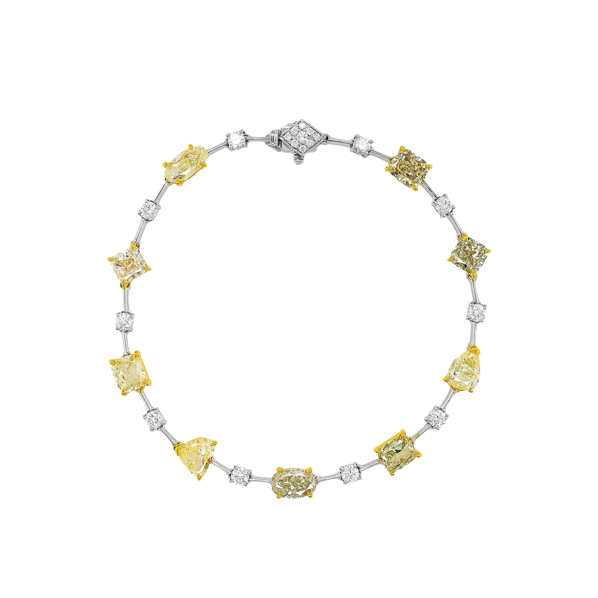 Yellow & White Diamond Bracelet - K.S. Sze & Sons