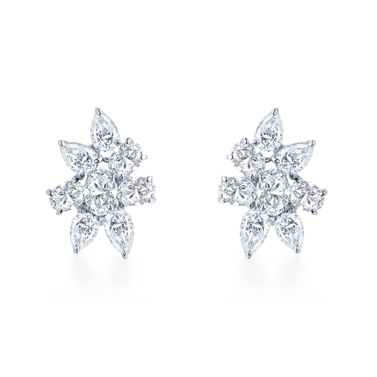 Fancy Shape Diamond Earrings - K.S. Sze & Sons
