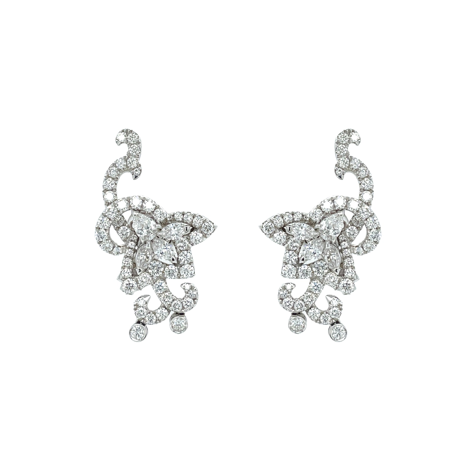 18K Diamond Earrings - K.S. Sze & Sons