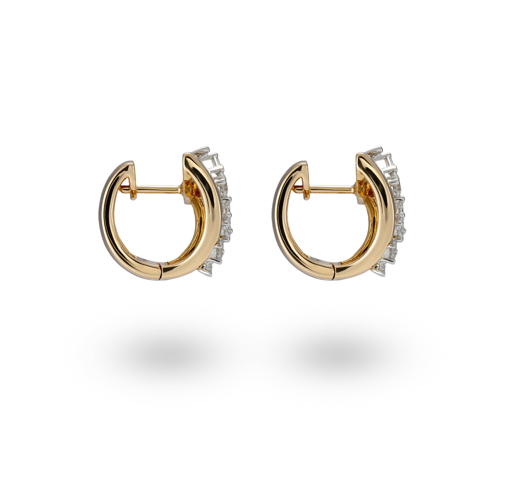 18K White & Rose Gold, Fancy Shape Diamond Earrings - K.S. Sze & Sons