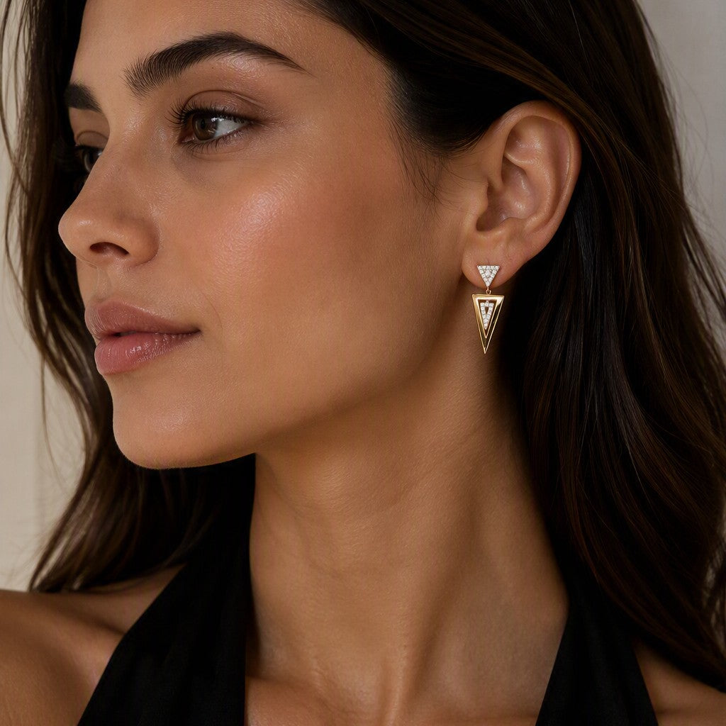 White Diamond Earrings