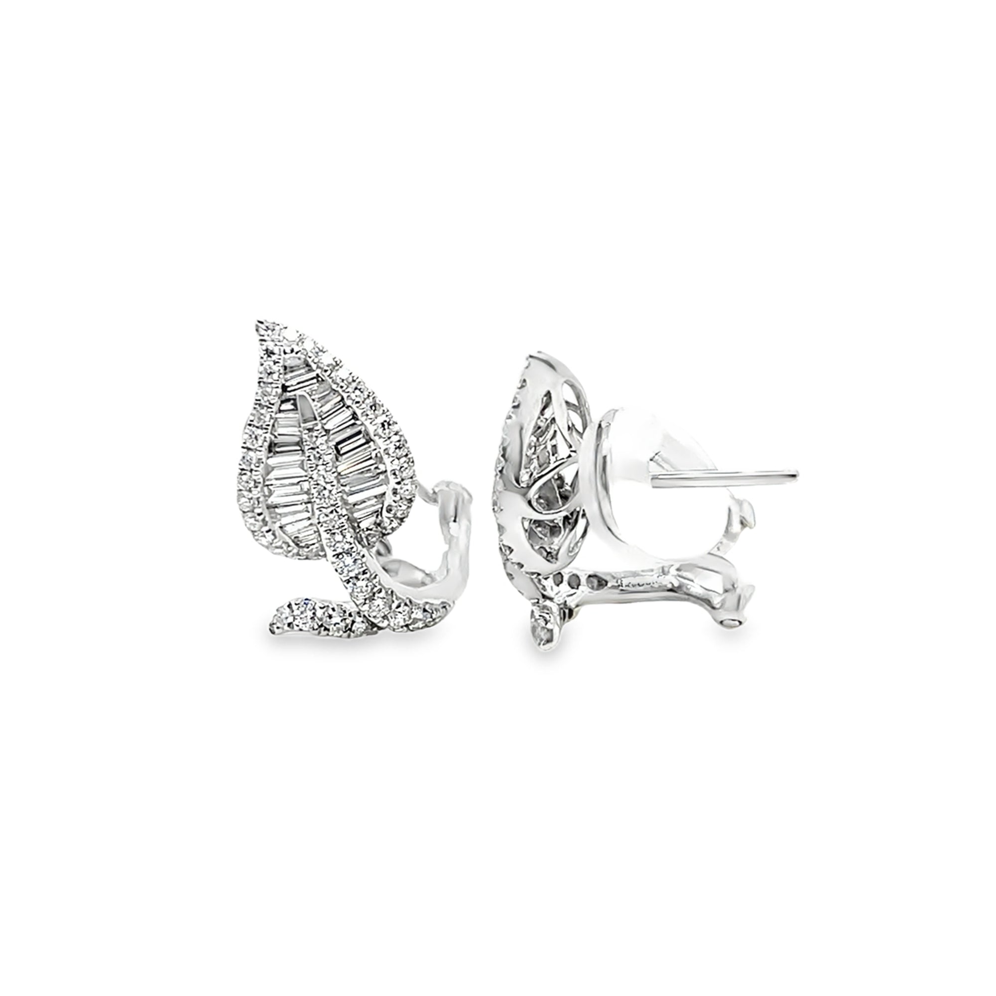 Diamond Leaf Earrings