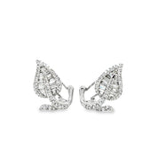 Diamond Leaf Earrings