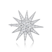 Celestial Starburst Diamond Brooch - K.S. Sze & Sons