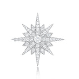Diamond Starburst Brooch
