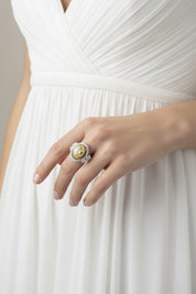 Intense Yellow & White Diamond Ring (GIA Certificate)