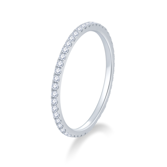 White Diamond Eternity Ring - K.S. Sze & Sons