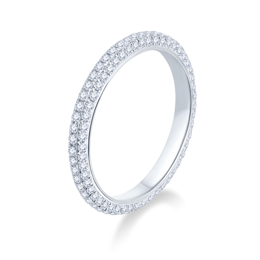 White Diamond Enternity Ring - K.S. Sze & Sons